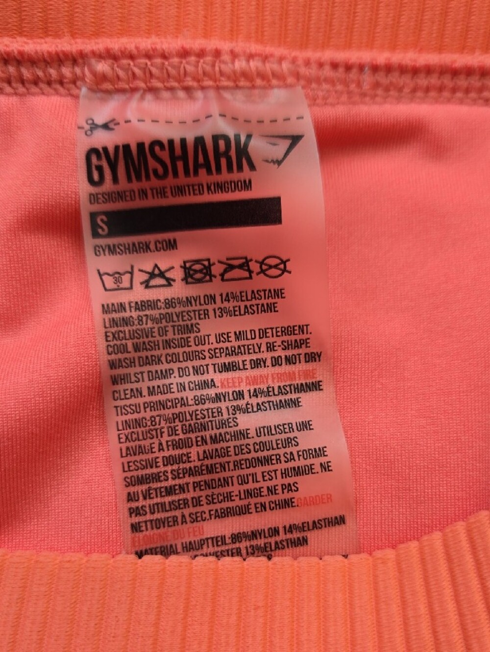 Gymshark Coral High Rise Ribbed Bikini Bottom - Picture 3 of 7